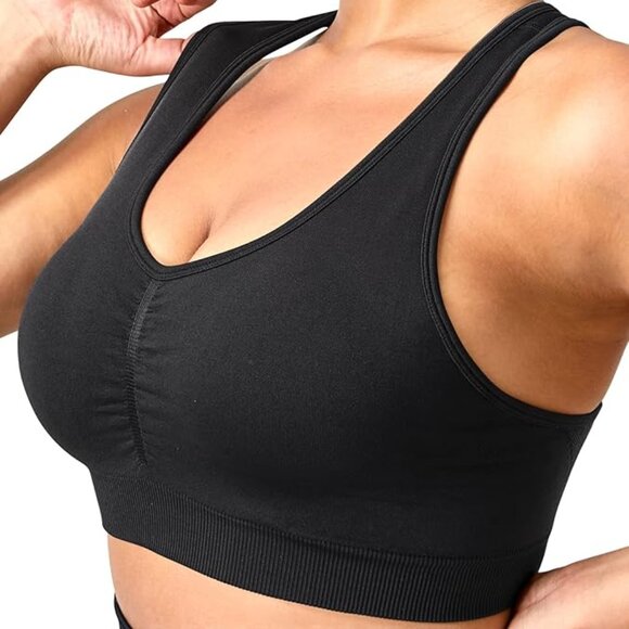 Yeoreo Black Gray Sport Bra Short Athletic Set Size S - Picture 3 of 10